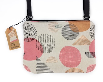 crossbody bag, shoulder bag for woman, vegan bag, shoulder purses, italian bag, small bag, geometric fabric bag, ladies bag