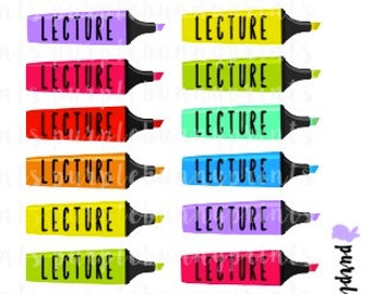 Lecture Highlighters // Planner Stickers!