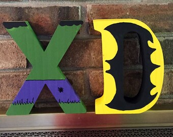 Superhero Hand Painted Letters