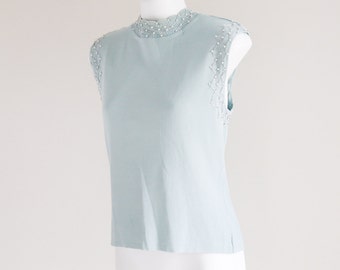 Sweet Juliet,Knit Shift with Silver and Pearl Detail -Sz L