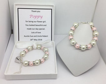 Flower Girl Gift, Flower Girl Bracelet, Flower Girl Jewelry, Flower Girl, Flower Girl Keepsake, Personalised Bracelet, Flower Girl Thank You