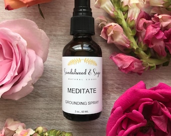 Meditation Grounding Spray // Natural Essential Oil Room Spray // Calming Room Spray // Grounding Spray // Yoga Spray // Meditation Spray