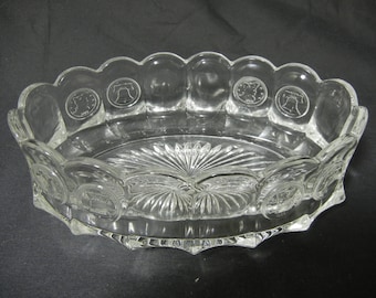 9" Oval Coin Bowl by Fostoria