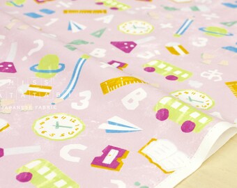 Japanese Fabric Kokka Trefle School - pink - 50cm