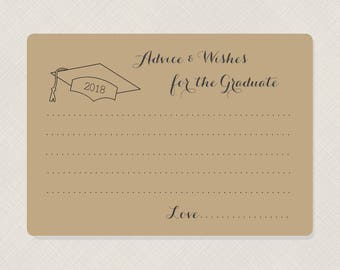 50 Wishes for the Graduate Cards - High School Graduation Cards - College Advice Cards - class of 2018