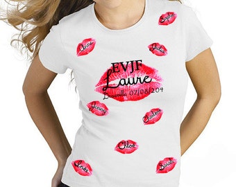 Bachelorette party shirt personalized not expensive kisses kiss Bachelor bachelorette party