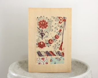 Vintage Botanical Japanese Woodblock Print Published in Japan c. 1941 9 1/2 x 14 inches