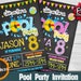 Pool Party Invitation - "POOL PARTY BIRTHDAY Invitation" Digital Pool Party Invite, Pool Party Birthday Printable, Summer Luau Invite