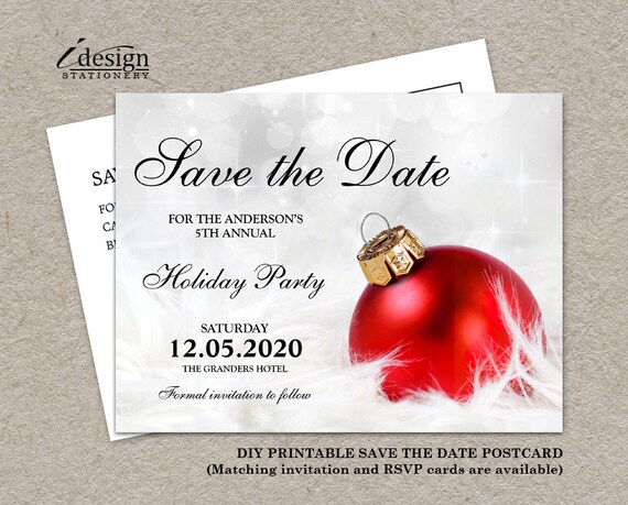 items-similar-to-christmas-party-invitation-save-the-date-diy