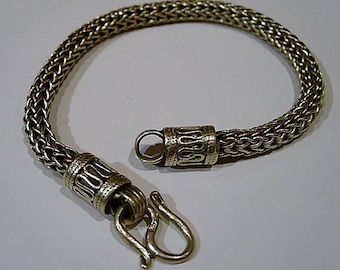 Pendentif argent massif et diorite noire