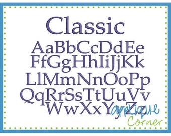 INSTANT DOWLOAD Classic Monogram Font bx, jef, dst and pes only digital design for embroidery machine by Applique Corner