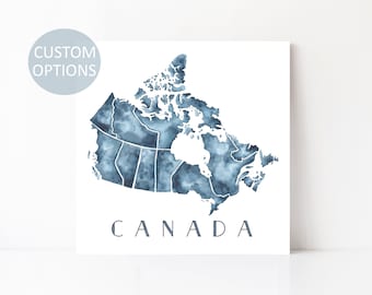 canada map canada provinces canadian art print canada wall art map of canada canada gift gift for friend moving away long distance