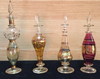Egyptian glass perfume bottles