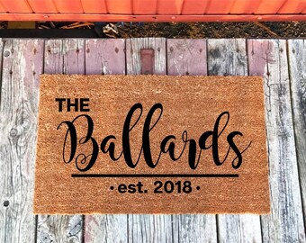 PRIVATE LISTING - The Ballards - Coir Doormat - 2 Sizes - 18 x 30 & 24 x 36