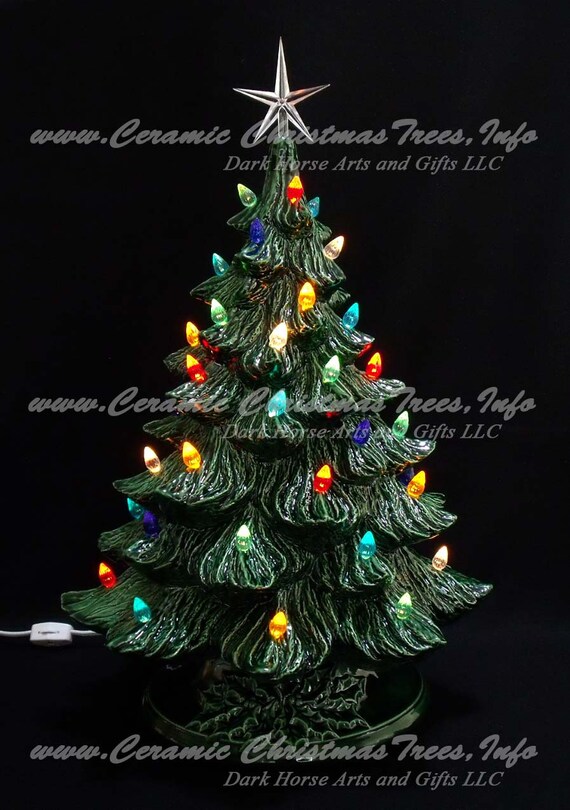 Vintage Style Ceramic Christmas Tree 19 Inches