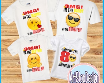 Emoji familly shirts,FREE SHIPPING,family shirts,Emoji shirts,birthday shirts,birthday family,birthday boy,birthday party emoji,colorful