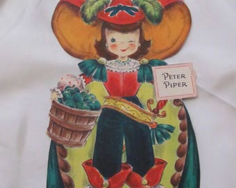 Greeting Card - Collectible Hallmark Vintage Birthday Card - Unused - Peter Piper Doll #16