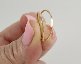 Super thin gold ring | Stackable ring | Ultra thin ring | Skinny gold ring | Simple gold ring | Minimal gold ring | Gold stacking ring