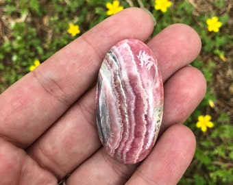 Big Oval Rhodochrosite Cabochon