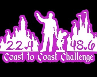 DUAL LAYER Coast to Coast Decal with Distances