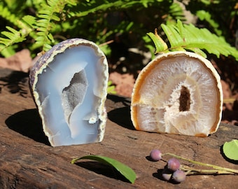 Brown/ blue Geode Agate