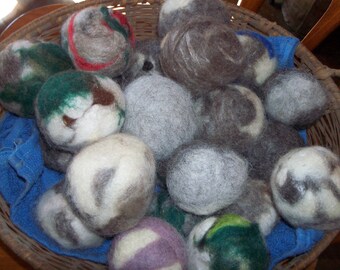 All wool dryer balls