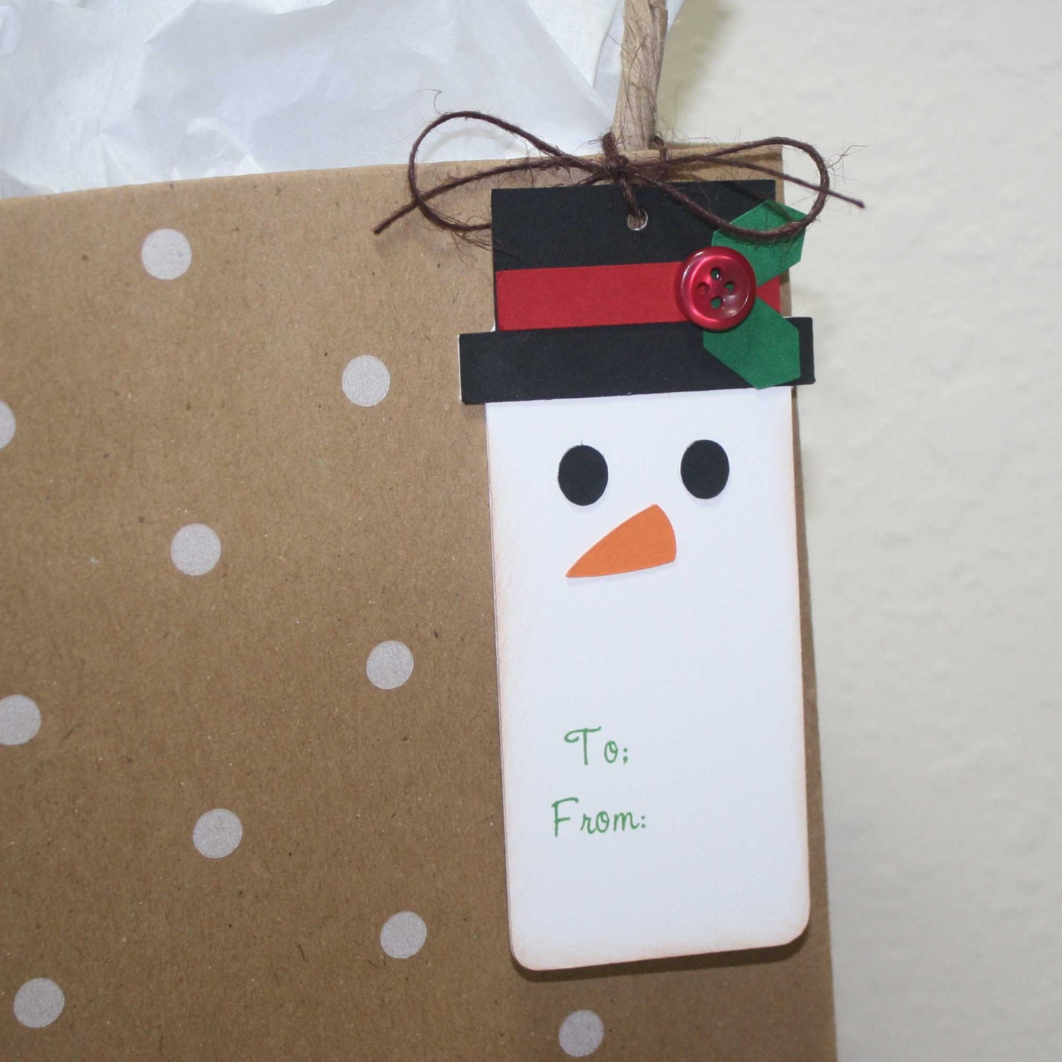 Snowman gift tags Christmas gift tags Frosty tags custom