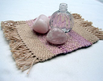 Handwoven Mug Rugs, Set of 4, Coasters, Home Decor, Kitchen Linens