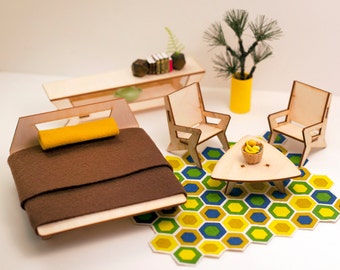 The BUTTERFLY Furniture Set - Modern Miniature Decor 1:12 scale