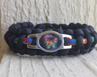 Autism awareness paracord bracelet