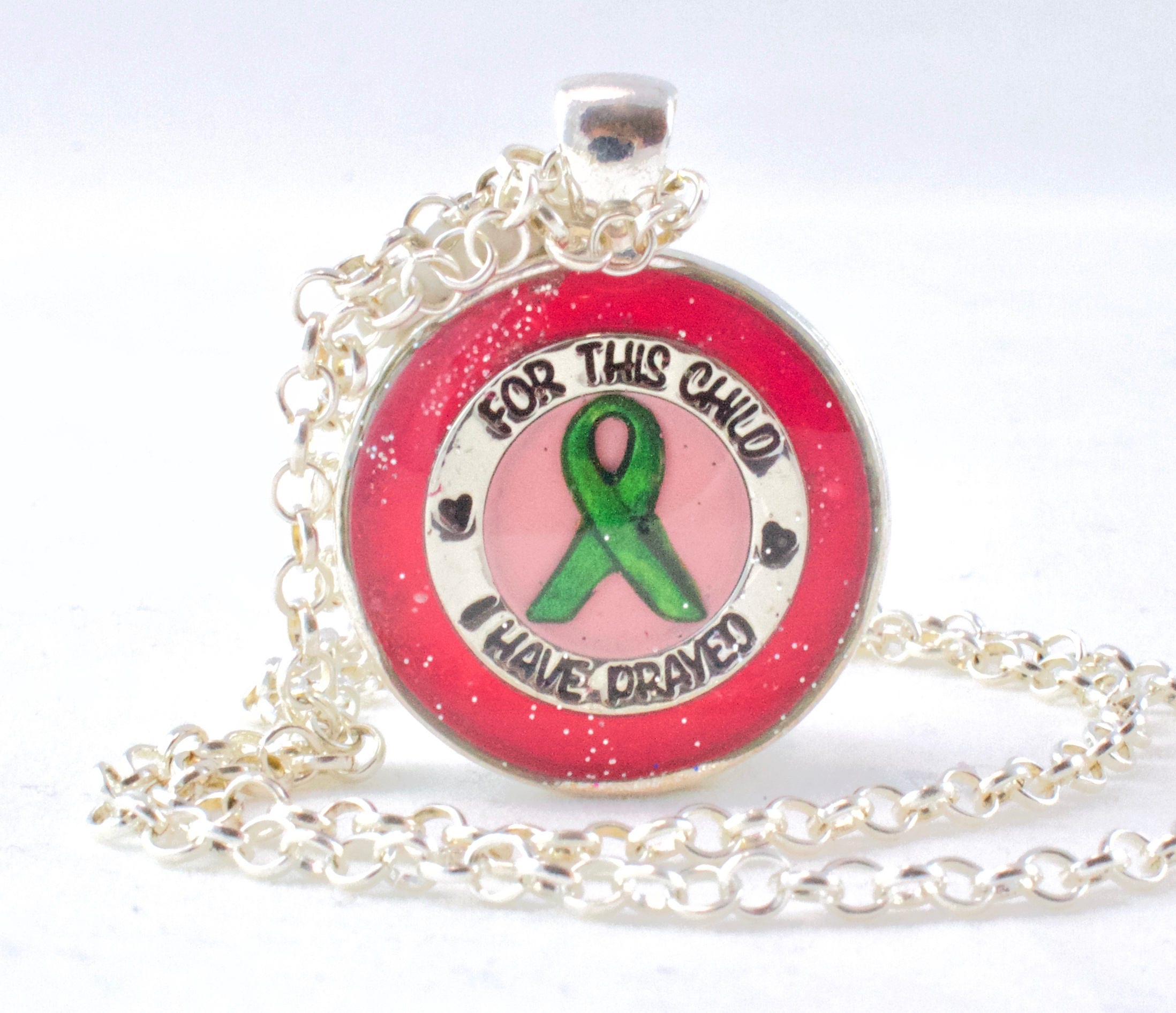 Organ Donation Jewelry Organ Donor Necklace Green Awareness