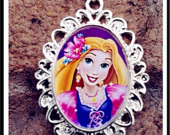 Princess Rapunzel necklace pendant Inspired Necklace Pendant Cabochon for Chunky Bubblegum necklaces