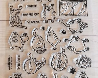 cat stamps, kitten stamps, kitty stamps, fireplace stamps, cat furniture stamps, furniture stamps, siamese cat stamps, cat toy stamps, HKK2
