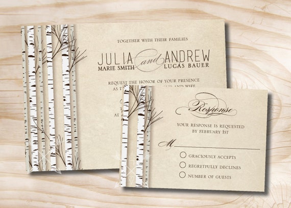 Birch Tree Invitations 2