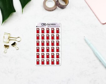 Fuel Pump Stickers | Planner Erin Condren Filofax Travelers Notebook