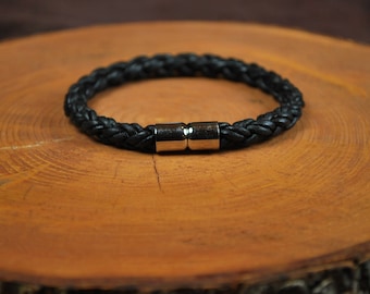 Men's Leather Bracelet -- Fits 7-3/4" Wrist