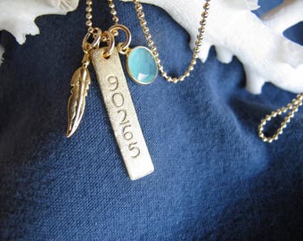 Hand-stamped personalized Necklace