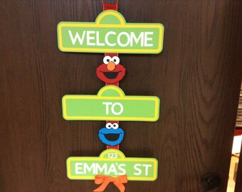 Sesame Street Birthday Sign