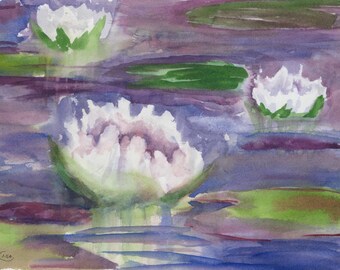 Waterlily 3 - Original Watercolor
