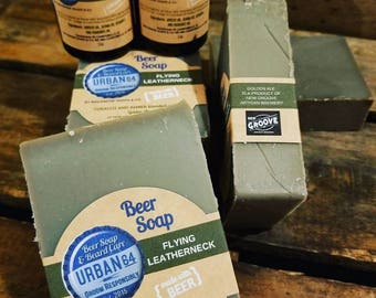 Flying Leatherneck Beer Soap - 5 oz Inglenook Soaps Home Scents Home Goods Flying Leatherneck Soap Pthtlatate-Free