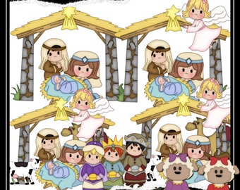 The Nativity 1 Clipart (Digital Download)