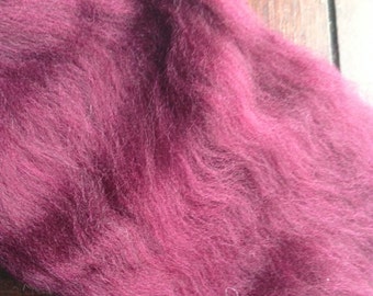 1oz Merino Burgundy Wool Spinning Fiber Limited Edition
