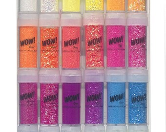 Neon Crafts Glitter Set Rich Essentials For Crafting, 24 Neon Colors For Adding Dazzling Sparkle To Cards, Scrapbook, Gifts And Decorations