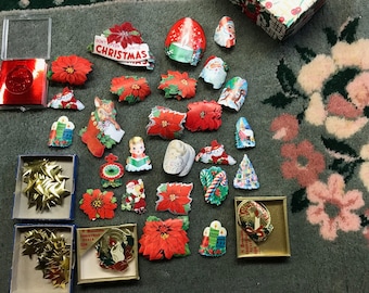Vintage Christmas Stickers Gummed Seals Lot of over 200