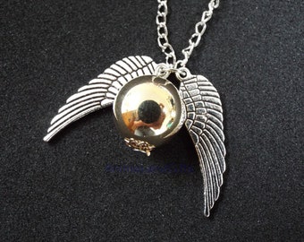 Harry Potter quidditch Golden Snitch Necklace perfect gift
