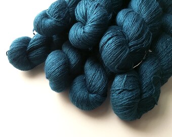 Reclaimed Lace Yarn - silk/angora - Tourmaline