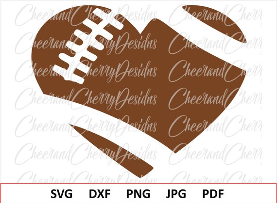 Download Football Heart SVG Football Svg design Football Heart DXF