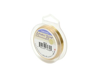 Artistic Wire 22 gauge Silver Plated Gold 41938 Resembles 14kt Gold Round Wire, Jewelry Wire, Craft Wire, Silver Plated Wire, Wire Wrapping