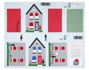 Neighborhood Pillow Cotton Fabric Windham Alyson Beaton By the Panel