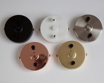 Single, 2,3,4 and 5 way Pendant ceiling rose | copper | chrome | brass | nickel | black | white